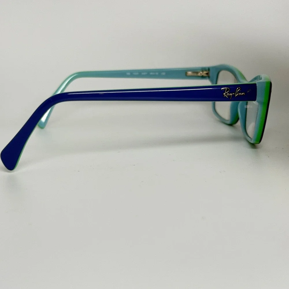 Ray-Ban RB 1550 3657 Blue Green Rectangular Eyeglasses Frames 48-15-130‎ 22137